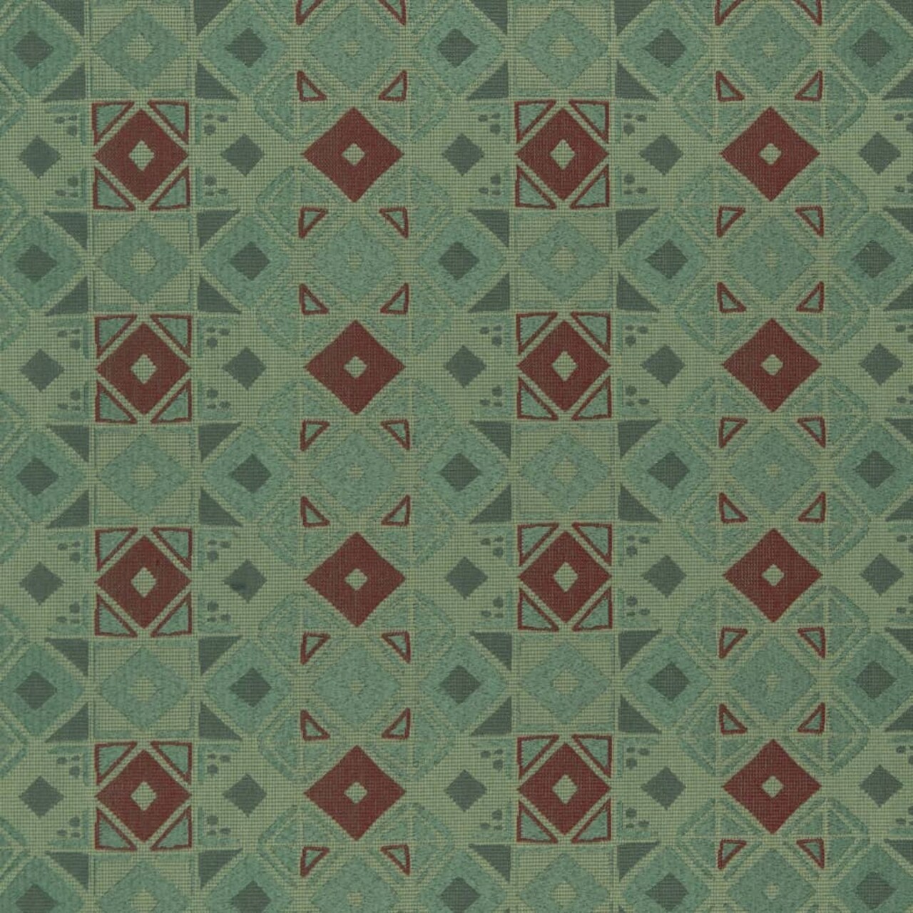 Cypress - Green Abstract Geometric Upholstery Fabric 54 Inches"